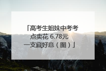高考生姐妹中考考点卖花 6.78元一支藏好意（图）