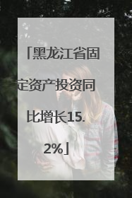黑龙江省固定资产投资同比增长15.2%