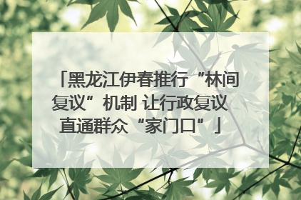 黑龙江伊春推行“林间复议”机制 让行政复议直通群众“家门口”