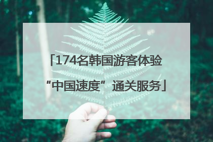 174名韩国游客体验“中国速度”通关服务