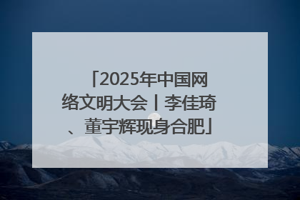 2025年中国网络文明大会丨李佳琦、董宇辉现身合肥