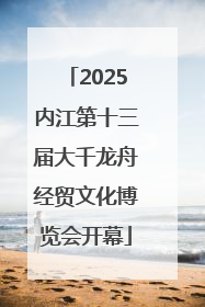 2025内江第十三届大千龙舟经贸文化博览会开幕