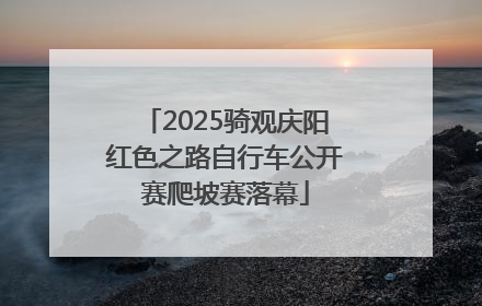 2025骑观庆阳红色之路自行车公开赛爬坡赛落幕