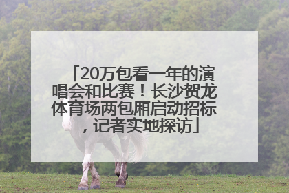 20万包看一年的演唱会和比赛！长沙贺龙体育场两包厢启动招标，记者实地探访