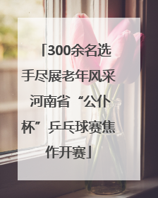 300余名选手尽展老年风采 河南省“公仆杯”乒乓球赛焦作开赛