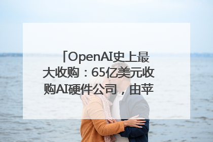 OpenAI史上最大收购：65亿美元收购AI硬件公司，由苹果前设计总监创办